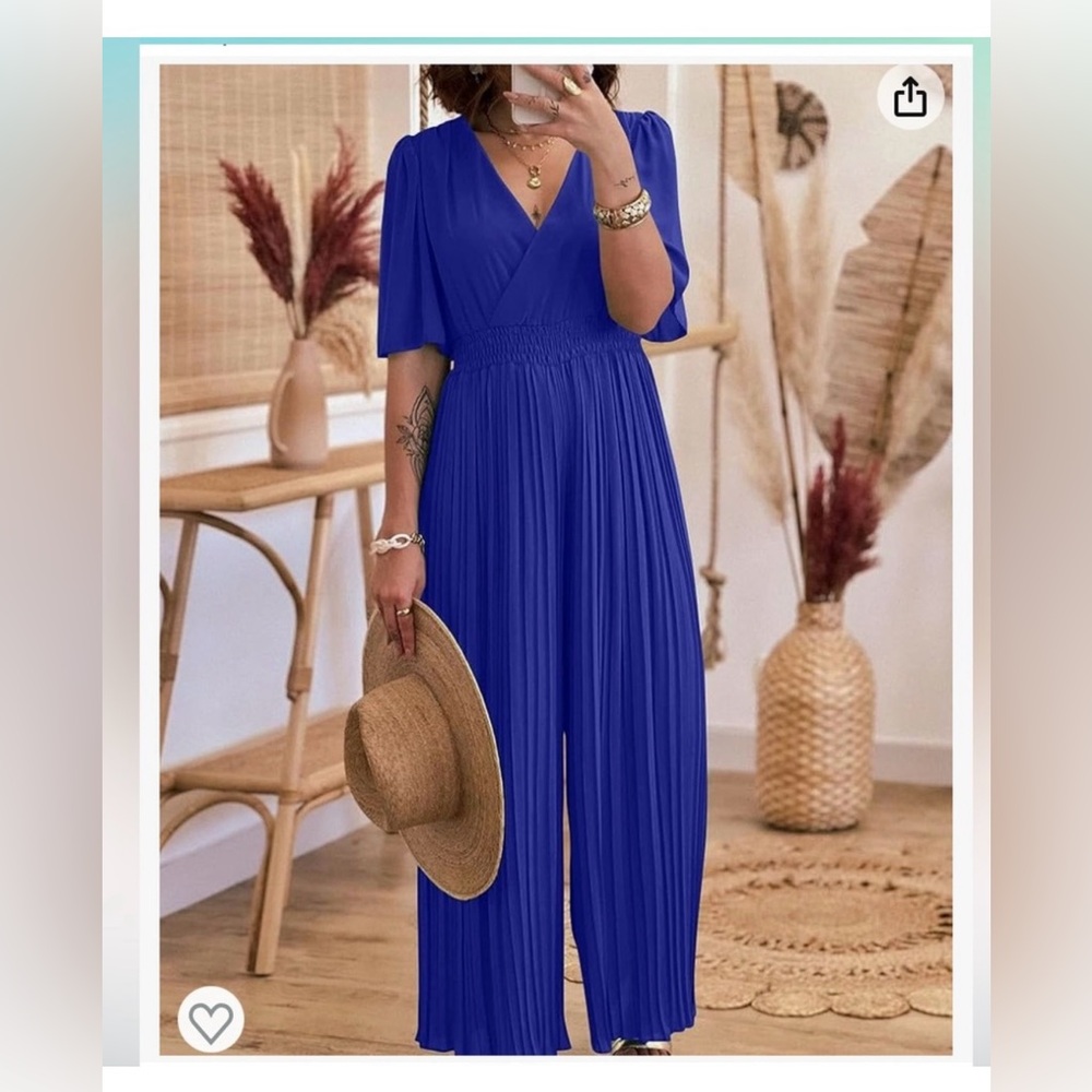 Chic Royal Blue Jumpsuit